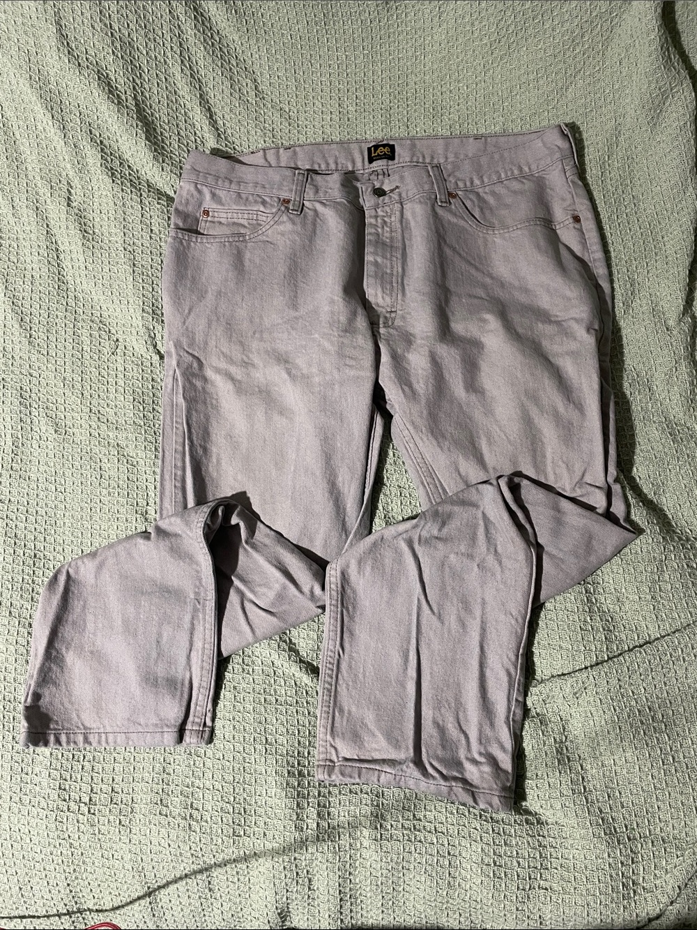 Lee Men’s Light Gray Straight-Leg Chinos